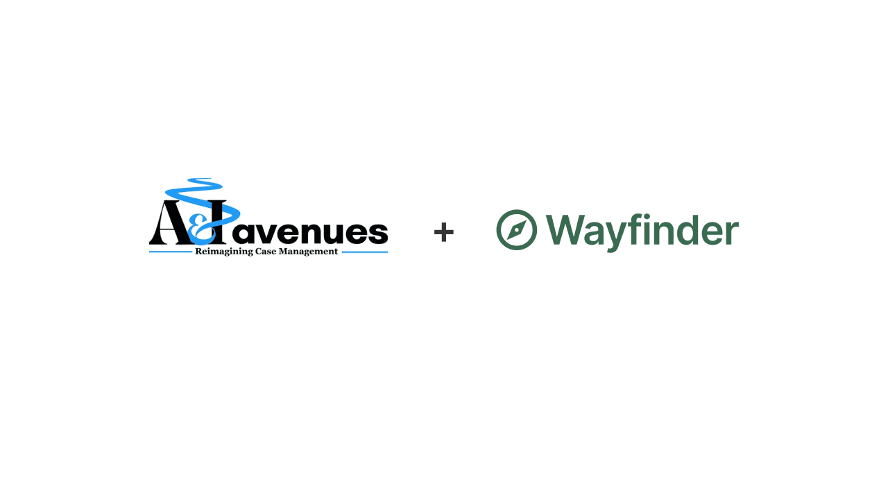A&I Avenues and Wayfinder logos set against a gradient backdrop.
